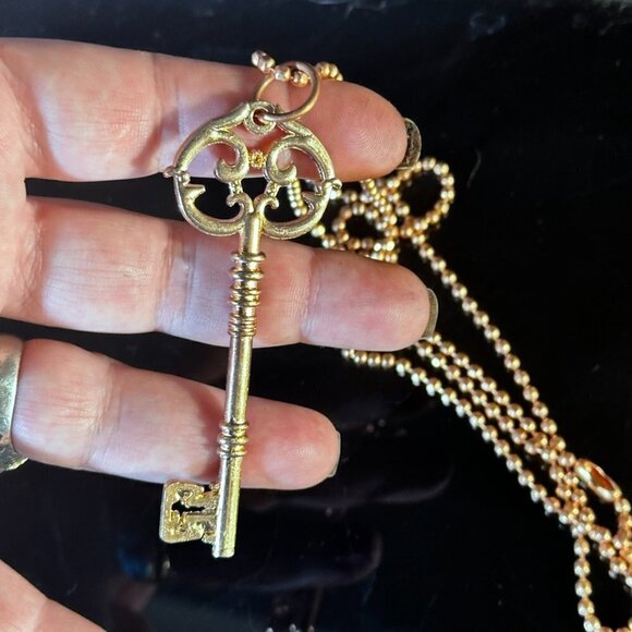 Key SteampunkCopper Pendant Necklace Gift Gothic Skate Punk Handmade - Picture 4 of 6